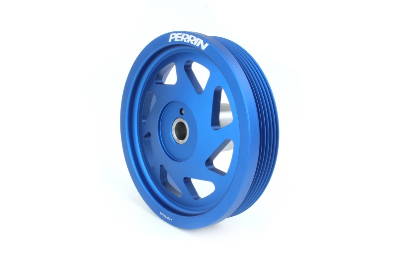 Subaru OBXT Crank Pulley - Perrin Performance - Lightweight - Blue - `20-`25